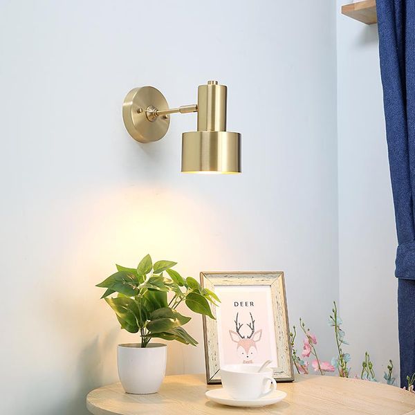 

modern nordic led wall lights fixtures brass copper living room bathroom light mirror vintage wall sconce beside lamp