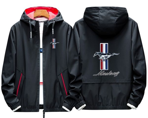 

mustang custom printing hoodies for men pullover men's hooded sweatshirts jacket harajuku large size direct delivery streetwear c1117, Black