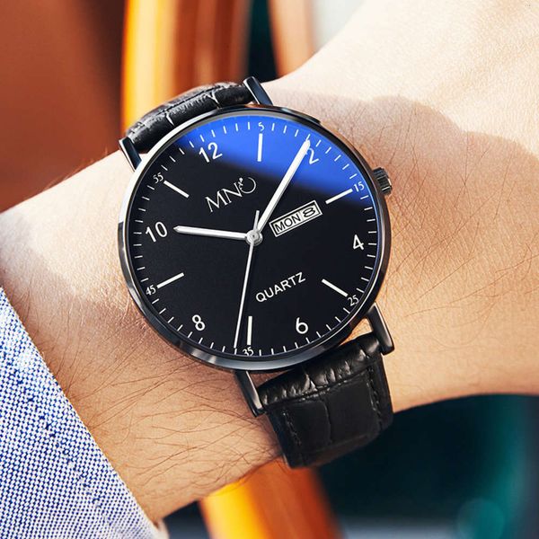 

men's men's fashion mengsuo quartz watch watch luminous pointer waterproof student watch, Slivery;brown