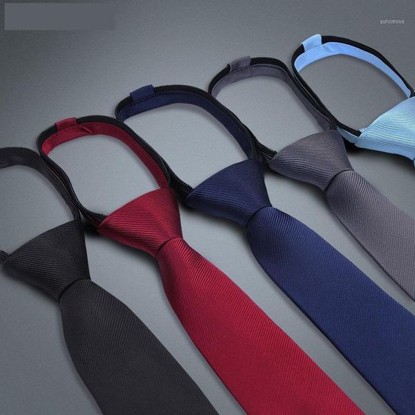 

2020 new designers brands fashion business casual 5cm slim ties for men zipper necktie formal work with gift box1, Black;gray