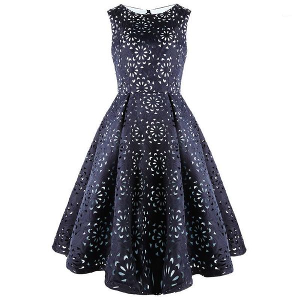 

angel-fashions women's halter hollow floral cut out mini a-line elegant prom dress royal blue 4891, White;black