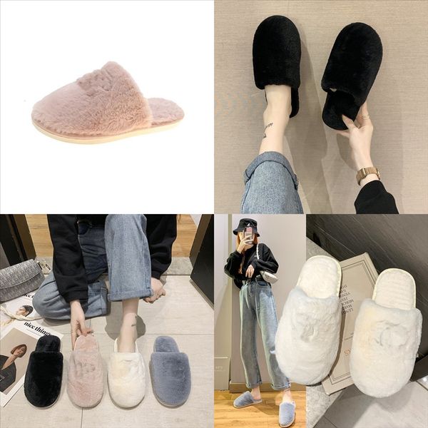 

pn4sj winter house warm plush slippers for women cute dog desginer bedroom flat ladies fur shoes indoor cartoon slippers plush slipper, Black