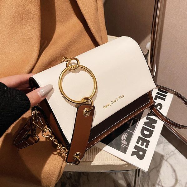 

cross body luxury 2021 wave korean fashion brand designer casual all-match small square bag retro texture chain shoulder messenger