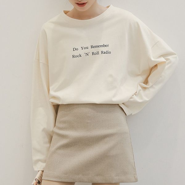 

2021 early autumn new long-sleeve t-shirt female small fresh loose wild student white bottoming shirt pure cotton fashion gsfc
