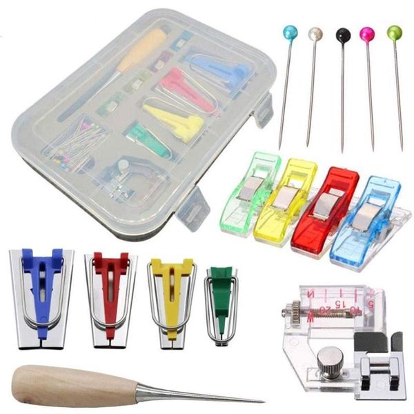 

sewing notions & tools bias tape maker kit,fabric set diy patchwork accessories for quilt binding1, Black