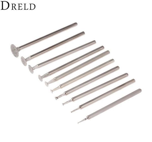 

инструменты drect 10 шт. dremel accesosures 2.35mm хвостовик алмазная монтированная точка шлифовальная головка камень джейд резьба полировка