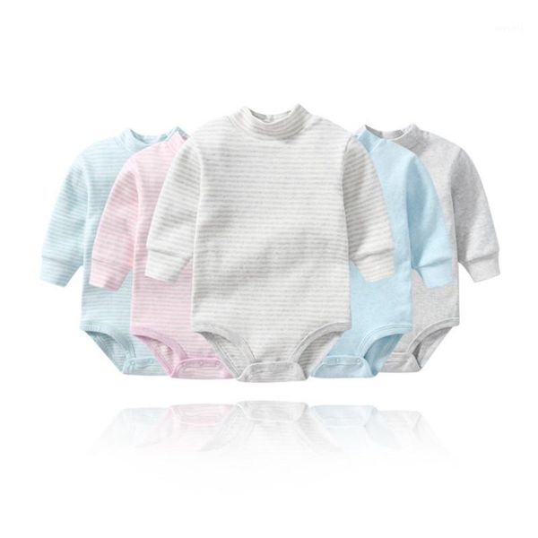 

rompers danrol colorful baby bodysuits 6-36m o-neck longsleeves boy girl jumpsuit infant clothings bodysuits1, Blue