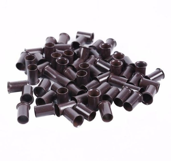 

hair extensions & wigs 1000pcs 3.4*3.0* 6mm 3.5mm flare euro lock copper tubes micro rings links beads f wmtsae rimmer, Black