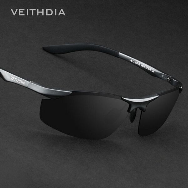 

veithdia brand designer rimless mens aluminum sunglasses polarized lens male sun glasses oculos de sol masculino for men 6529
