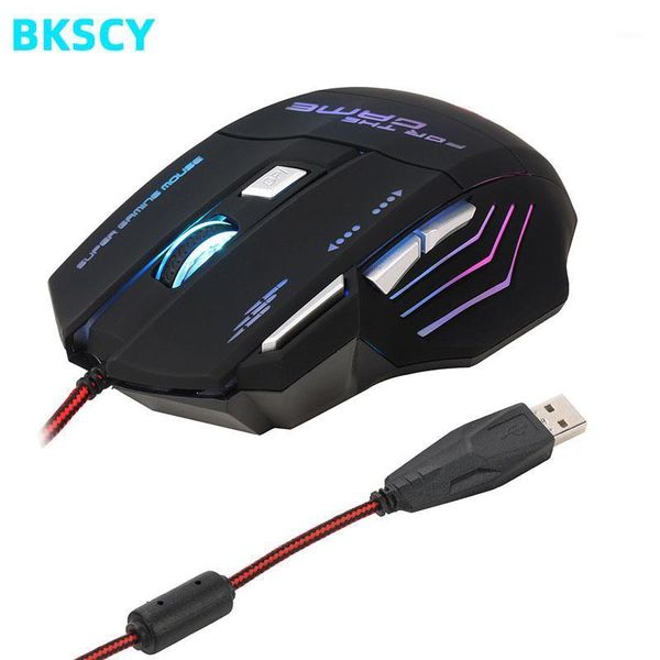 

mice bkscy gaming mouse 5000 dpi usb wired gamer ergonomical optical 6 buttons computer with led backlight for pc lap