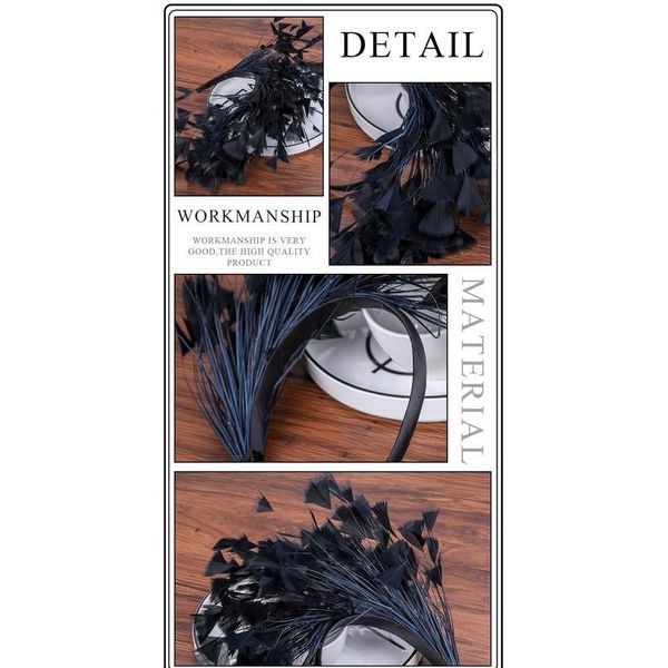

haimeikang feativel hairband female feather headband hair accessories headdress party hair head decoration crown haimeikang qylkms