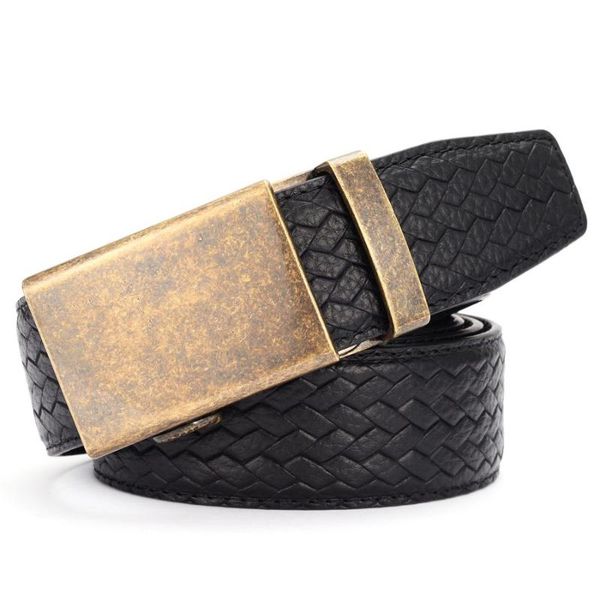 

belts men's leather ratchet dress casual jeans belt with automatic buckle, adjustable sizes for men width:35mm, Black;brown