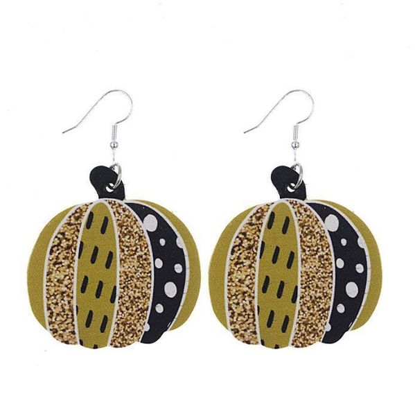 

women thanksgiving day earring halloween leather pumpkins water drop earrings party favor dhb2619