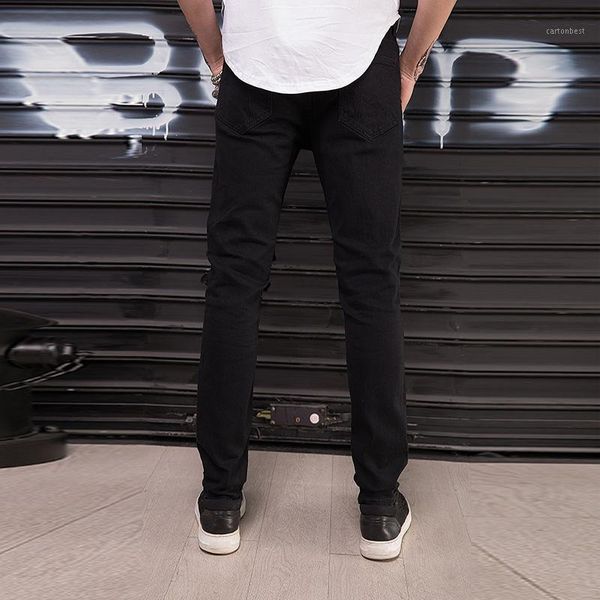 

men's jeans men 2021 vintage sweatpants hip hop zipper ripped hole black skinny denim pants mens casual knee pad pencil jeans1, Blue
