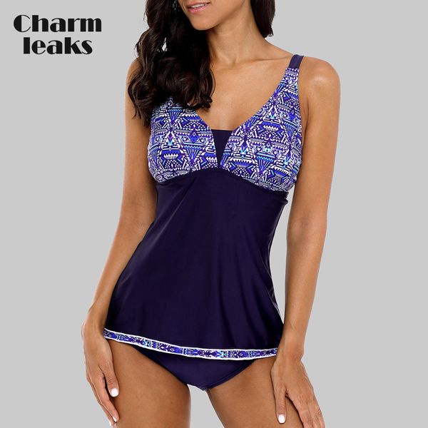 

charmleaks women tankini set female swimwear floral print swimwear adjustable stripe swimsuit bathing suit bikini t200708, White;black