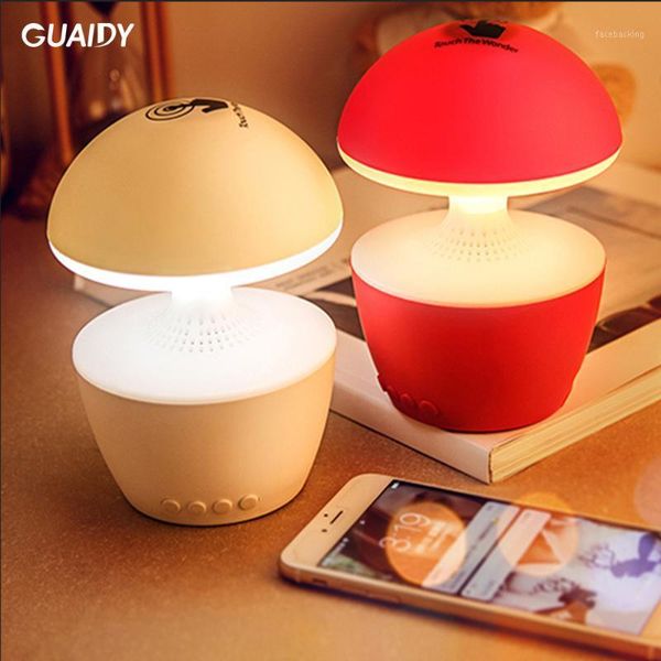 

cute bluetooth speaker desk lamp wireless 3d stereo music touch control eye protection bedroom night light portable simple1