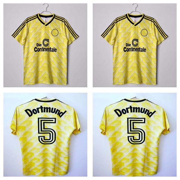 

1988 /1989 mÃ¶ller dickel helmer retro soccer jersey 88 /89 borussia zorc dortmund vintage classic football, Black;yellow