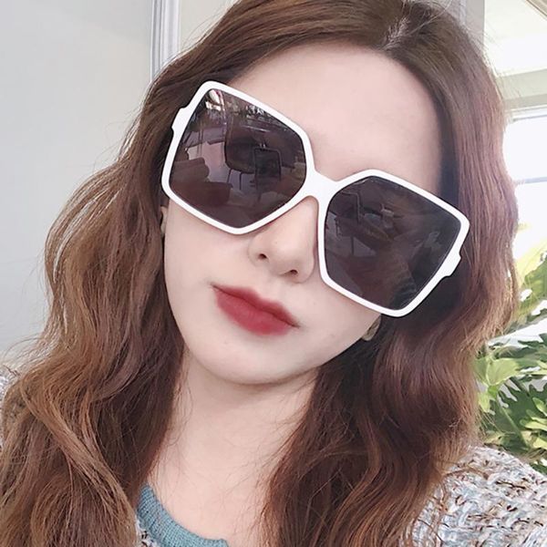 

sunglasses big frame gradient shades oversized square brand designer vintage women fashion sun glasses uv400, White;black