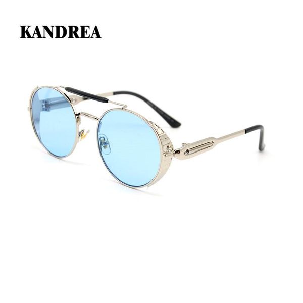 

sunglasses kandrea fashion metal round frame women oversized eyewear men eyeglasses glasses clear shades goggles, White;black