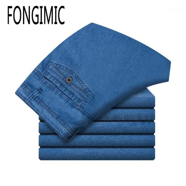 

new style straight denim jeans spring men casual men long pants loose trousers brand simple high waist denim jeans large size1, Blue
