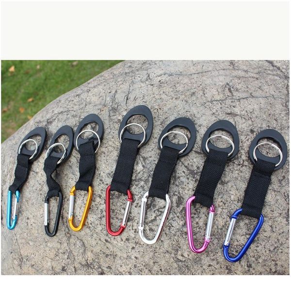 

1 pcs new outdoors sports aluminum camping hiking carabiner traveling water bottle buckle holder clip hook survi qylzdq