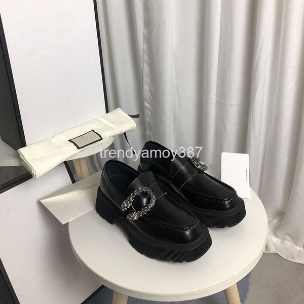 

dress shoes british style small leather shoes women's spring and summer white thick soled leford single increased, Black