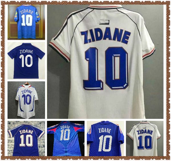 

1998 2002 france retro vintage zidane henry maillot soccer jerseys 1996 2004 football jerseys shirt trezeguet away finals 2006 white 2000, Black;yellow