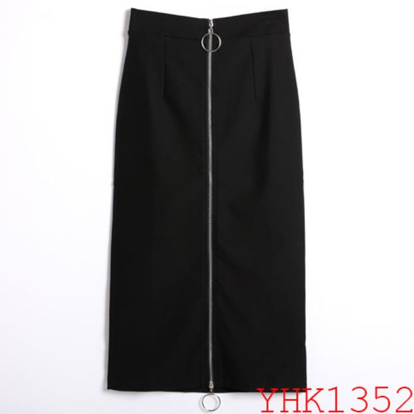 

skirts womens long female black skirt plus size elasticity casual slim high waist elegant skirts for women jupe longue femme q1209