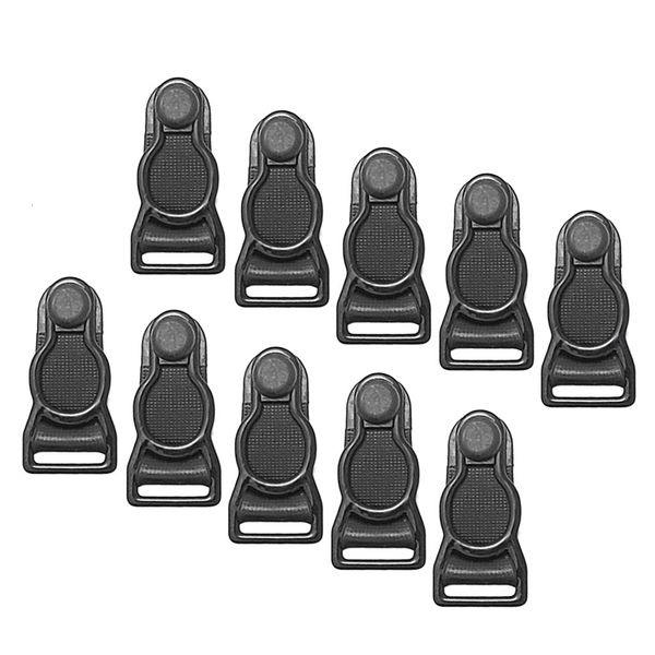 

10x leg straps thigh high stockings garter metal clips 12mm tockings suspenders women belt accessory, Black;white