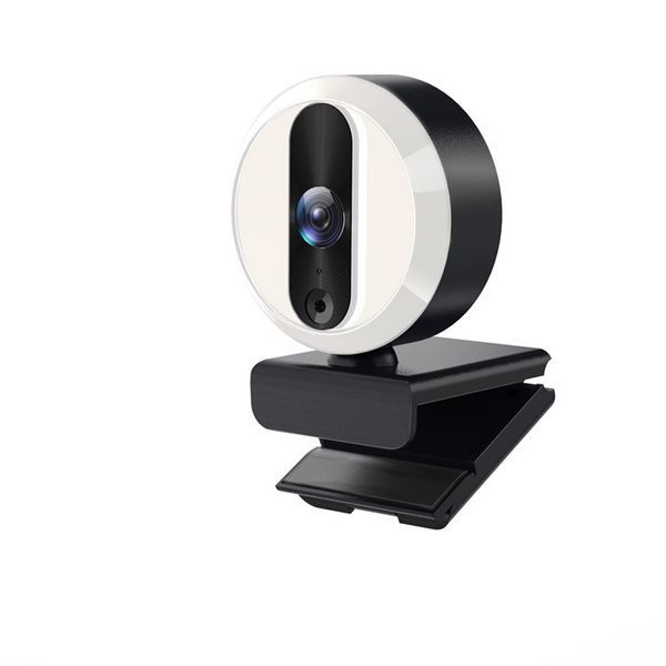 

full hd 1080p webcam with ring light, web camera auto focus with microphone for pc lap advanced auto-focus, adjustable brightness