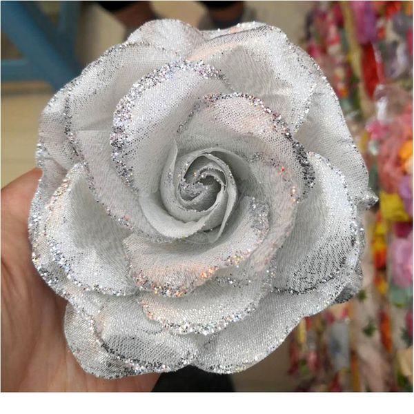 

30pcs gold rose artificial silk flowers heads for wedding decoration diy wreath gift box scrapbooking craft fake flo jlljvj