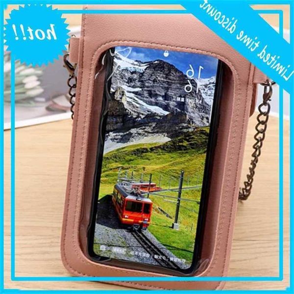 

wallet, pu crossbody tas with touch screen window, multilayer mobile phone card wallet shoulder handbag for women girl