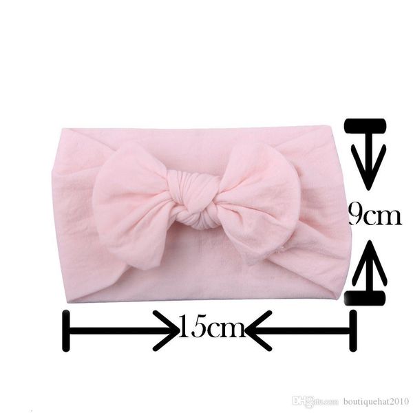 

k69wnylon baby girl headwraps turban headband bow soft knot headbands stretchy bands children little girls fashion hair