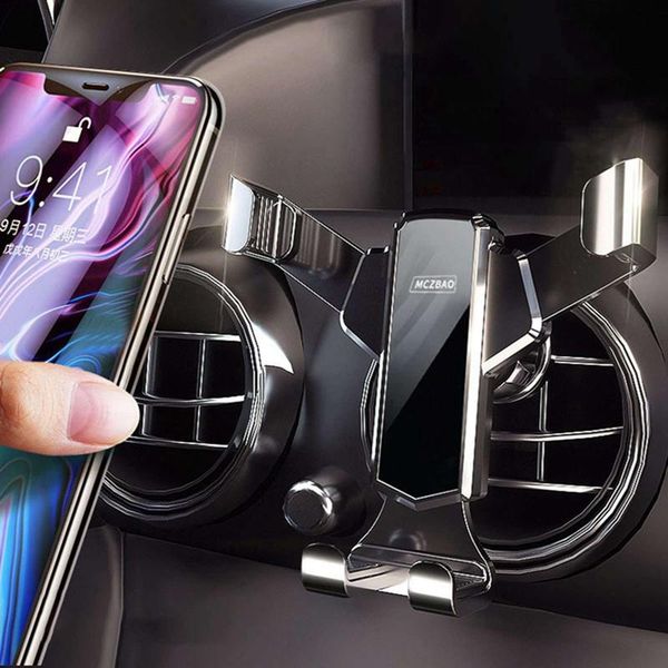 

1pc car phone holder for car air vent / cd slot mount phone holder stand for smartphon abs gravity mobile