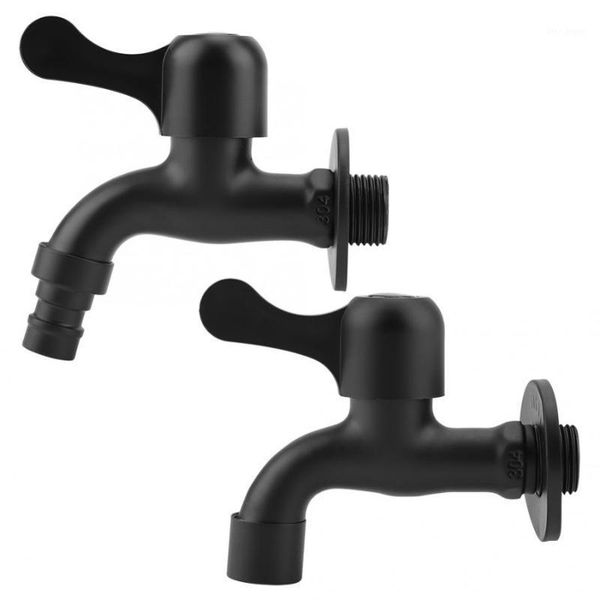 

basin faucet with handle shower 304 stainless steel black wall mount tap garden water faucet for bathroom bathtub fauset1