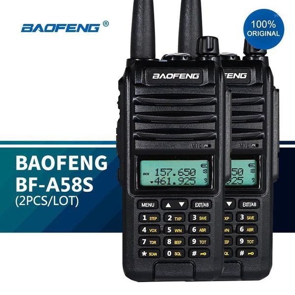 

2pcs bf-a58s dual band ham portable radio baofeng a58s uhf vhf walkie talkies 5w tri band hf transceiver new cb 2way radios 20201