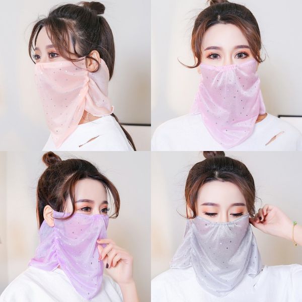 

face mask spring and summer new women sun mask spot lighting film thin women veil outdoor sun protect cycling mask wholesale 4zh a29