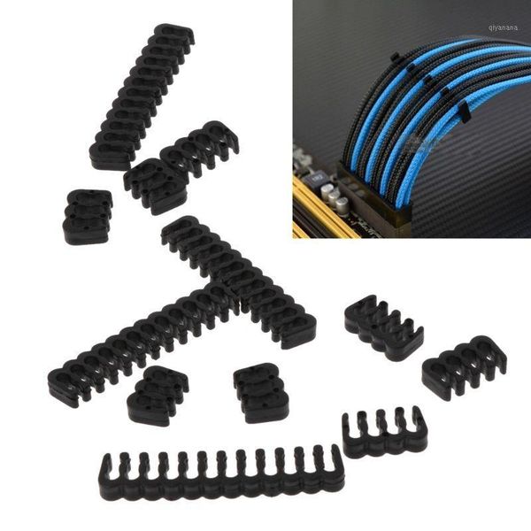 

computer cables & connectors 12pcs pp cable comb /clamp /clip /dresser for 2.5-3.0 mm black 6/8/24 pin1