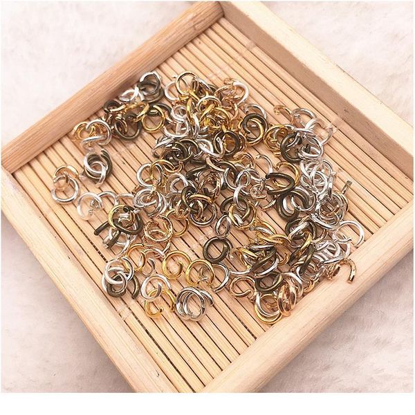 

4/5/6mm jump ring single loop open dull silver jump rings split rings for jewelry necklace bracelet chain connector qylrtm