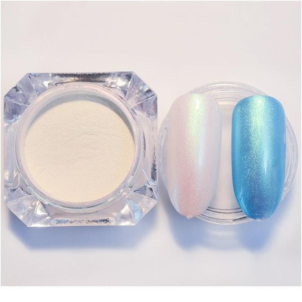 

1 box mirror powder laser rainbow powder colorful sugar nail glitter 3d cat eye magnet nail dust uv gel jlluch, Silver;gold