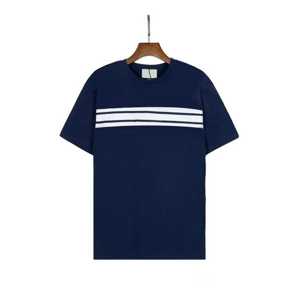 

t shirt men's t-shirts designer tshirt luxury men's summer round neck shorts sleeves outdoor breathable cotton stripe printing pri, White;black