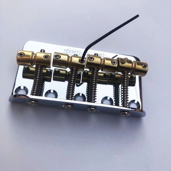 

brass saddle bridge chrome string spacing 19mm for electric bass guitar ,made in korea