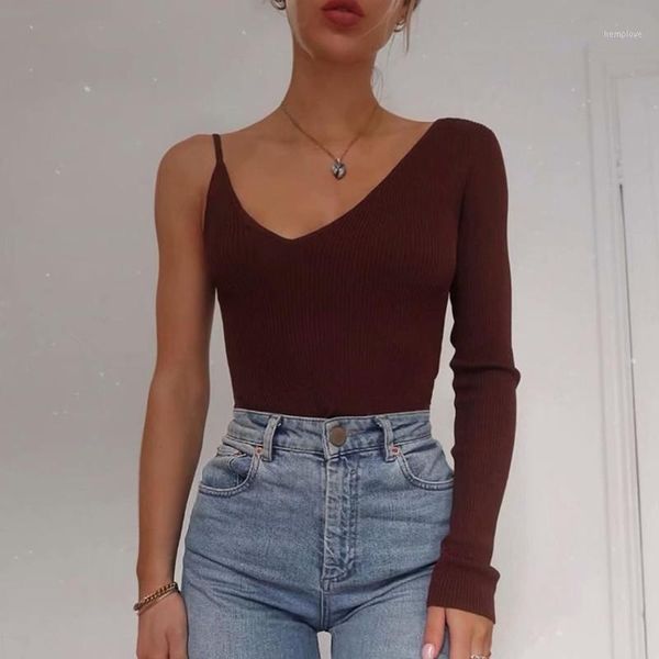 

puwd vintage woman irregular sweater 2020 fashion ladies autumn high street tank female niche creative 1, White;black