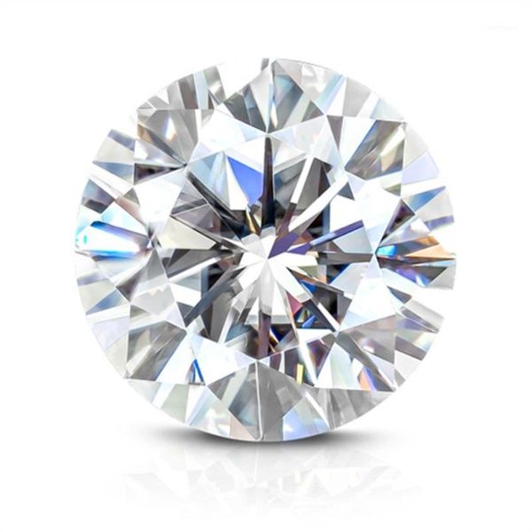 

including certificate test positive lab grown diamond loose moissanite gems 0.6 ct gh color 5.5 mm brilliant cut vvs round shape1, Black