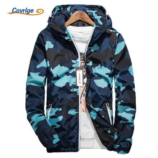 

men's jackets covrlge men jacket fashion 2021 spring brand camouflage casual mens coat hooded luminous zipper coats mwj011, Black;brown