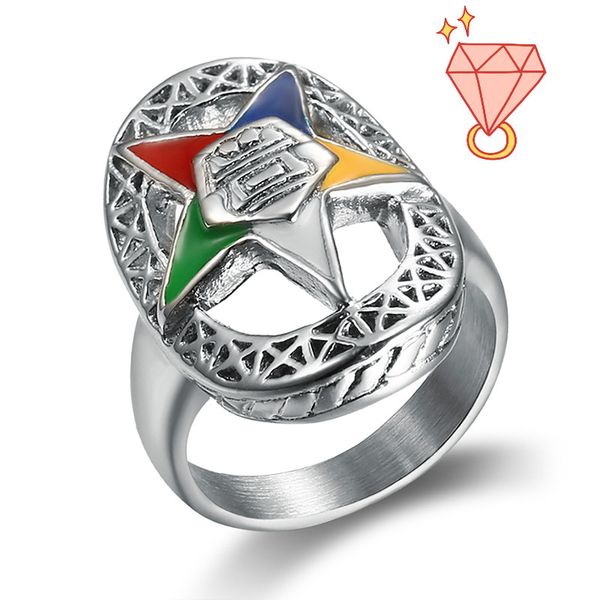 

stainless steel new fashionable unique design oriental star ring silver order for ladies party band ring, Golden;silver
