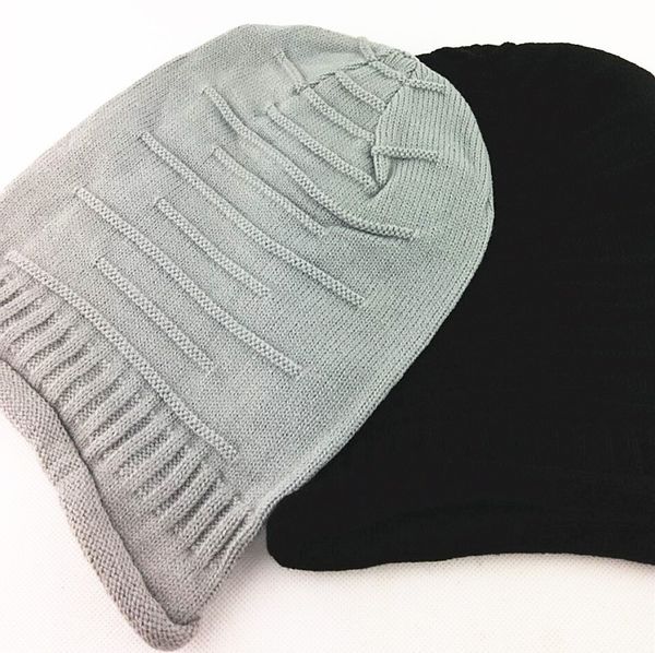 

winter and hat men women ladies knit skull wool fold soft beanies outdoor casual warm knittedski cap eea557