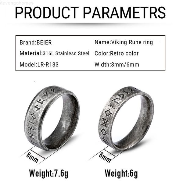 

ring 316l words stainless fashion steel retro men rings jewelry lr-r133, Silver