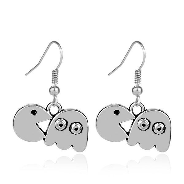 

dangle & chandelier pacman&ghost drop earrings for women fashion jewelry earring, Silver