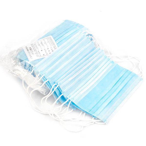 

in stockdisposable face masks with elastic ear loop 3 ply breathable and comfortable for blocking dust air pollution protection pack